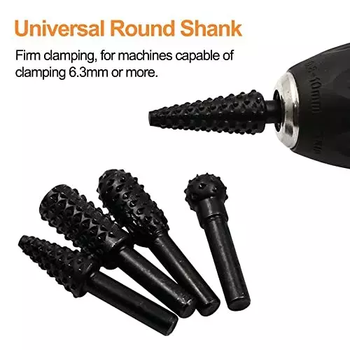 DY TOOLS Rotary Burr Drill Bit Set Carbon Steel Round Shank 6 mm (Pack of 10)