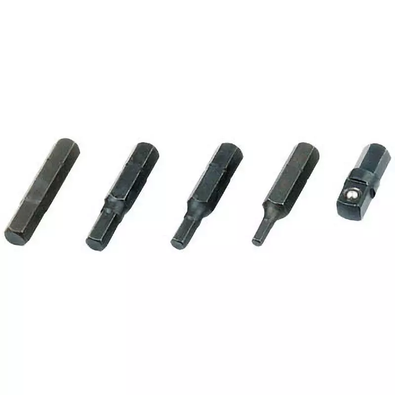 Ktc Hexagonal Bit Set 3 mm to 6 mm with Adapter Cr-V, TDH5 (Pack of 4)
