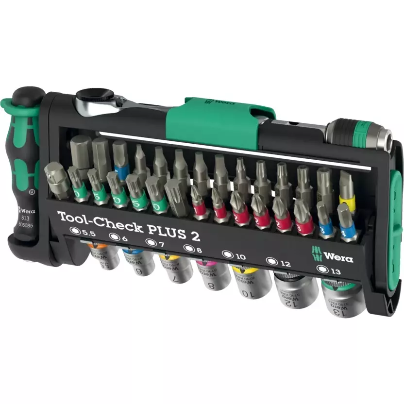Wera Tool-Check PLUS 2 Bit Set with Drop Forged Full Steel Design Design and Ideal For Mobile Use, 5049056001 (Set of 39)