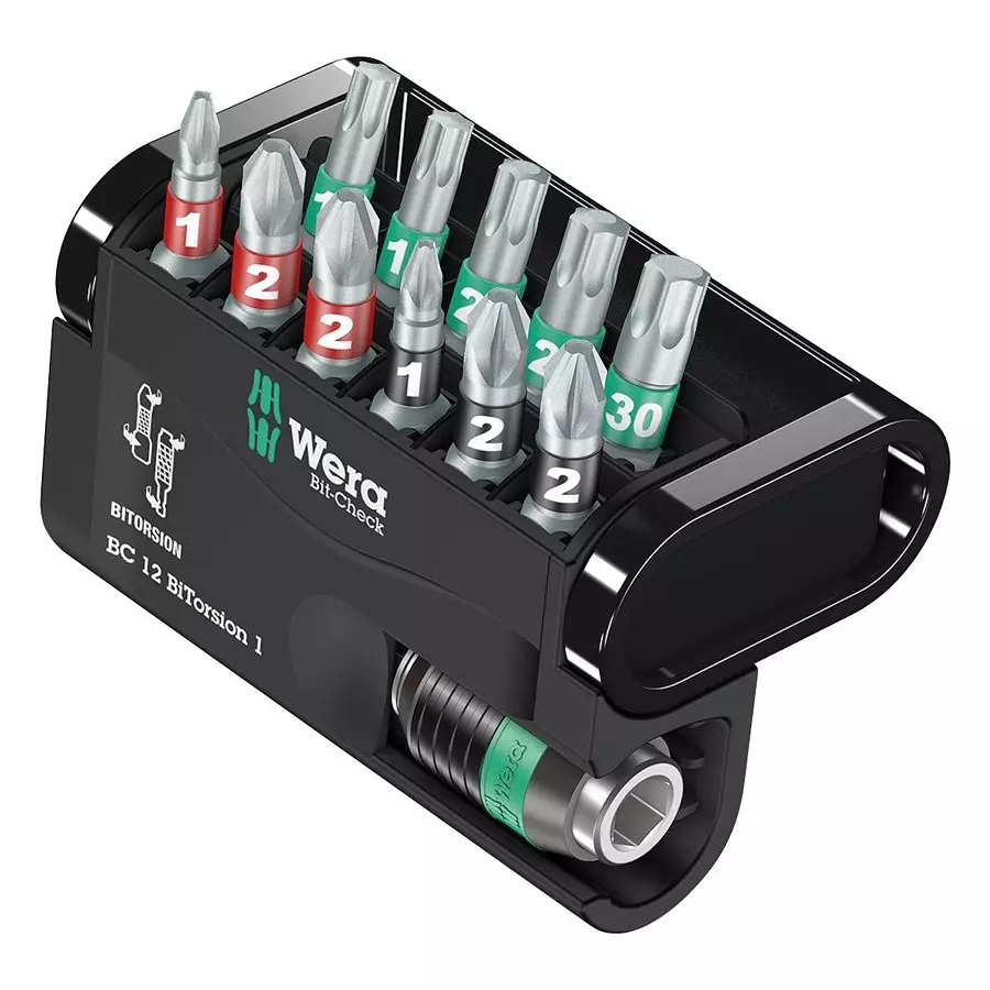 WERA BIT SET, PH/PZ/TX, 12PC, 05057420001