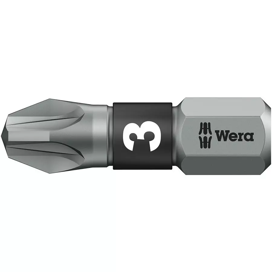 WERA POZIDRIV BIT, SIZE PZ3, 25MM, 05056724001