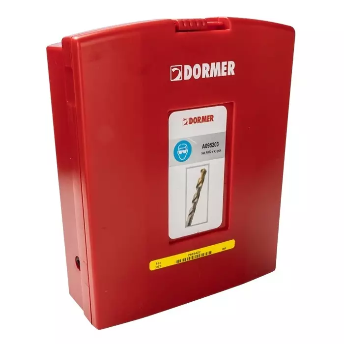 DORMER PRAMET Jobber Drill Set 41-Piece for Multi- material 10 mm max 6 Min High Speed Steel Bits, 5967649