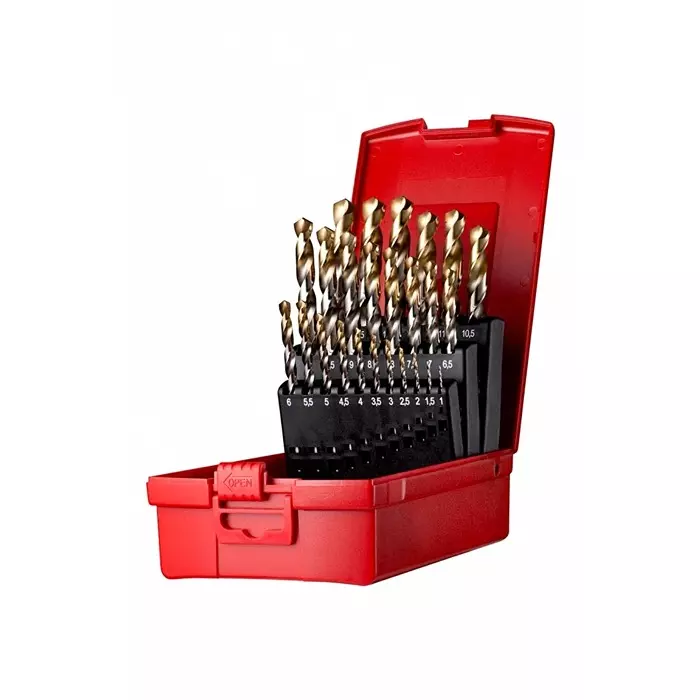 DORMER PRAMET Twist Drill Bit Set 25-Piece for Multi- material 13 mm max 1 Min HSS-TiN Bits, A095204