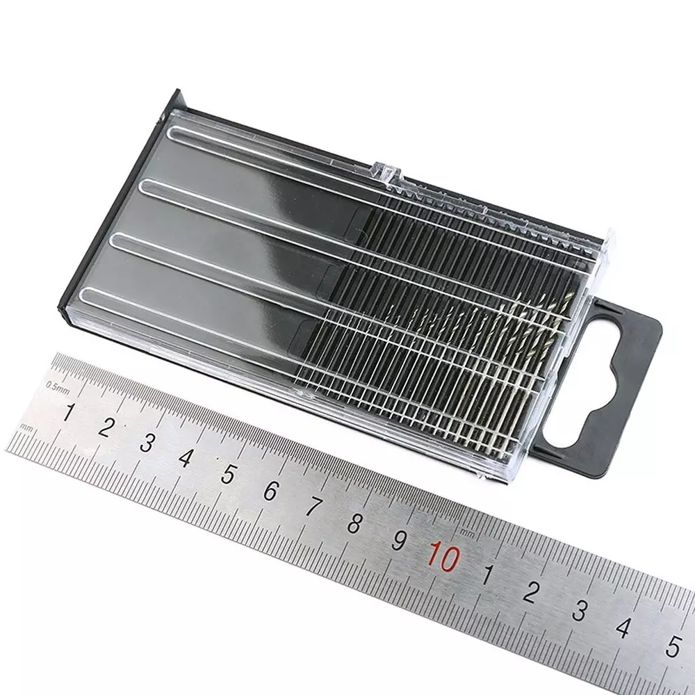 NF&E Magicdeal 20 Pcs Mini HSS Twist Rotary Drill Bit Set High Speed Steel 0.3–1.6 mm