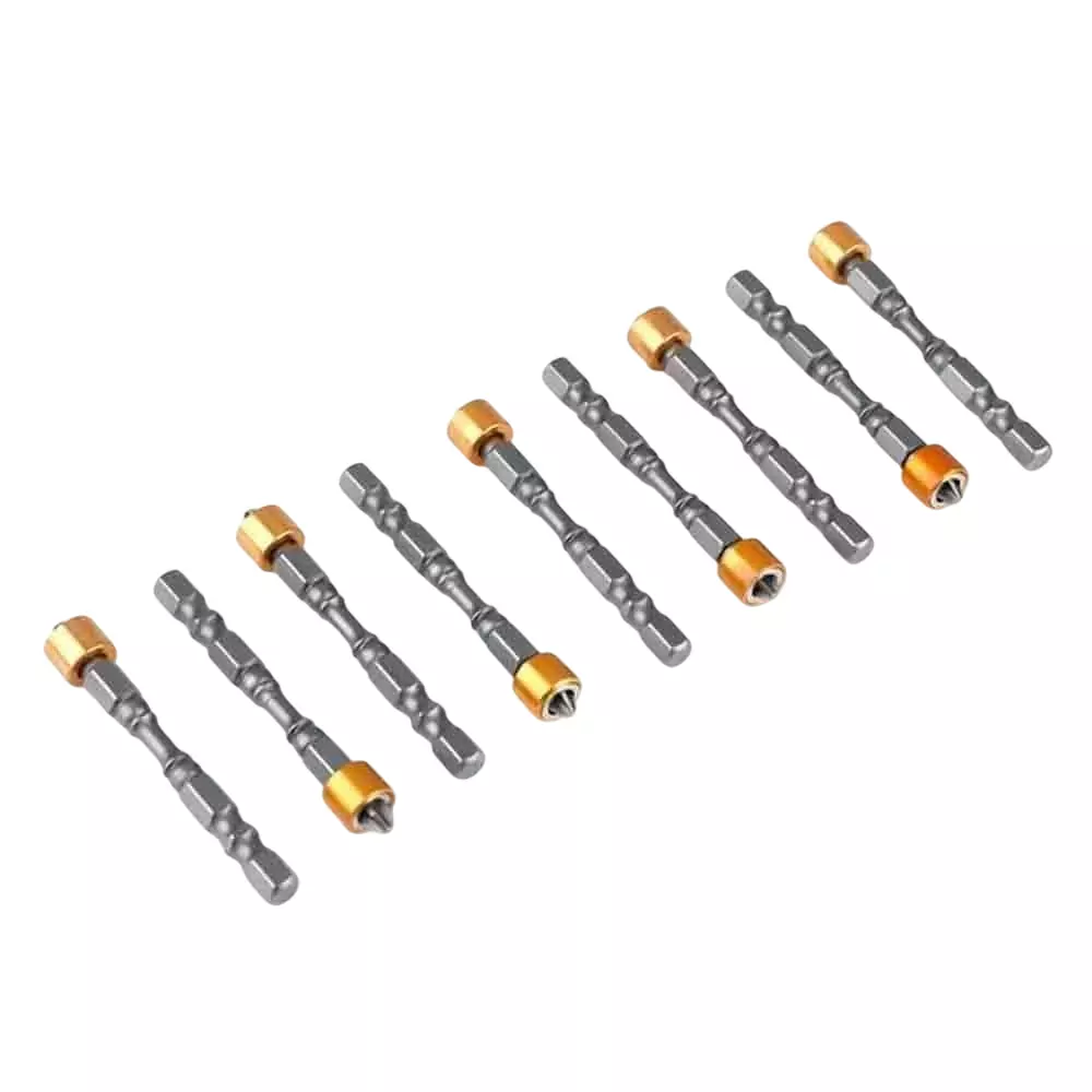 DY TOOLS Cross Head PH2 Screwdriver Bit Set Magnetic Collar 6.35 mm (1/4 Inch) Hex Shank (Pack of 10)