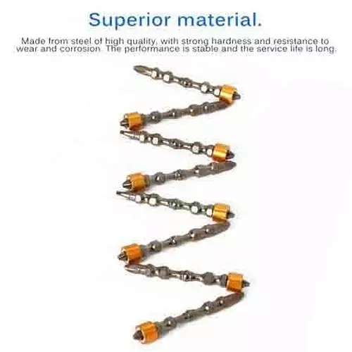 DY TOOLS Double Cross Head Long PH2 Screwdriver Bit Set Magnetic Collar 6.35 mm (1/4 Inch) Hex Shank (Pack of 10)
