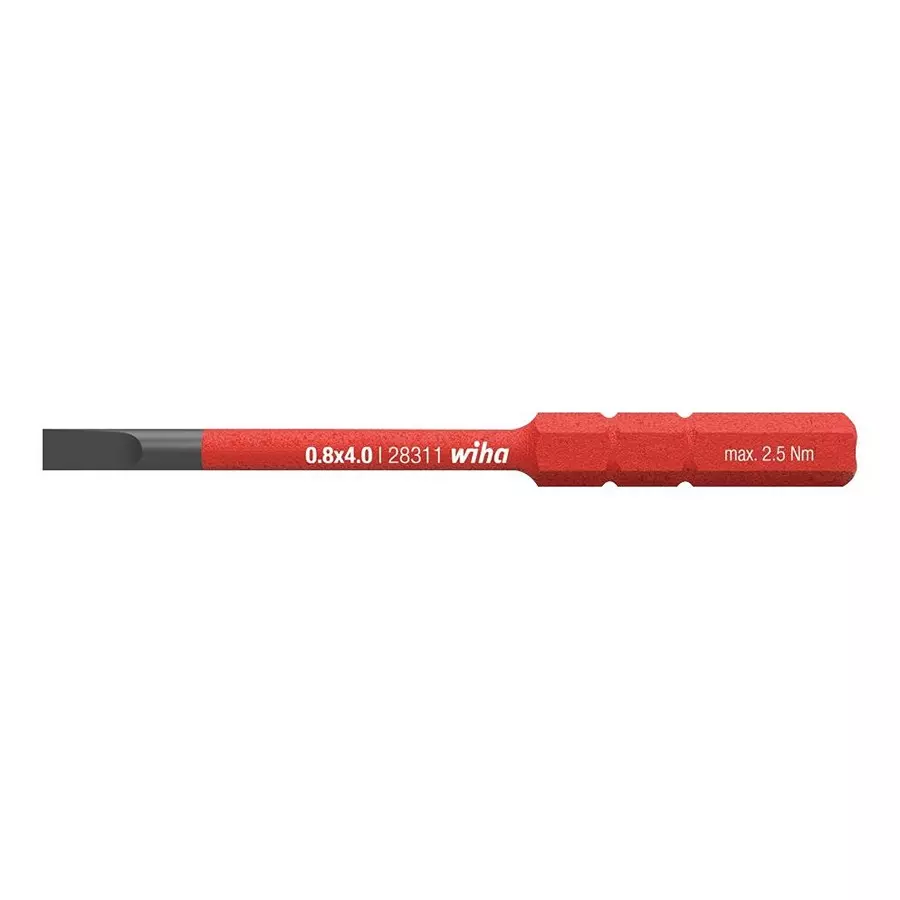 WIHA SLOTTED BIT, 2.5MM, 75MM, 34578
