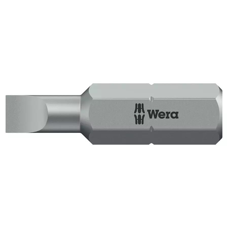 WERA SLOTTED BIT, 0.6MM X 4.5MM X 25MM, 05072055001