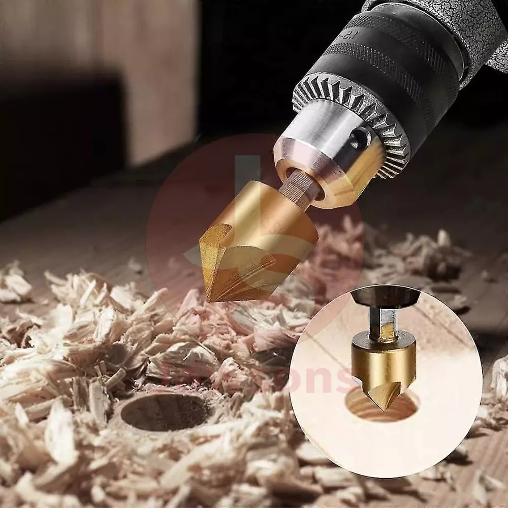 Jawsons Counter Shank Drill Bit Set High-Speed Steel 6-19 mm Chatter-Free 90° Angle Point (Set of 6 Pcs)