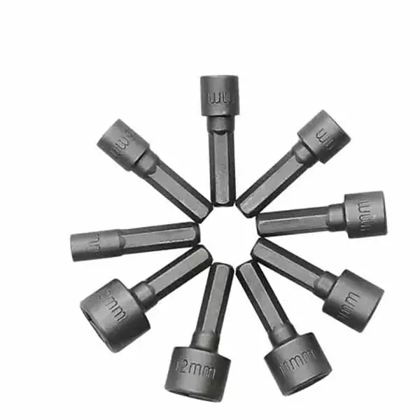 YADAV Nut Driver Drill Bit Set 6.35 mm (1/4 inch) Hex Shank Power Socket Bits (Set of 9)