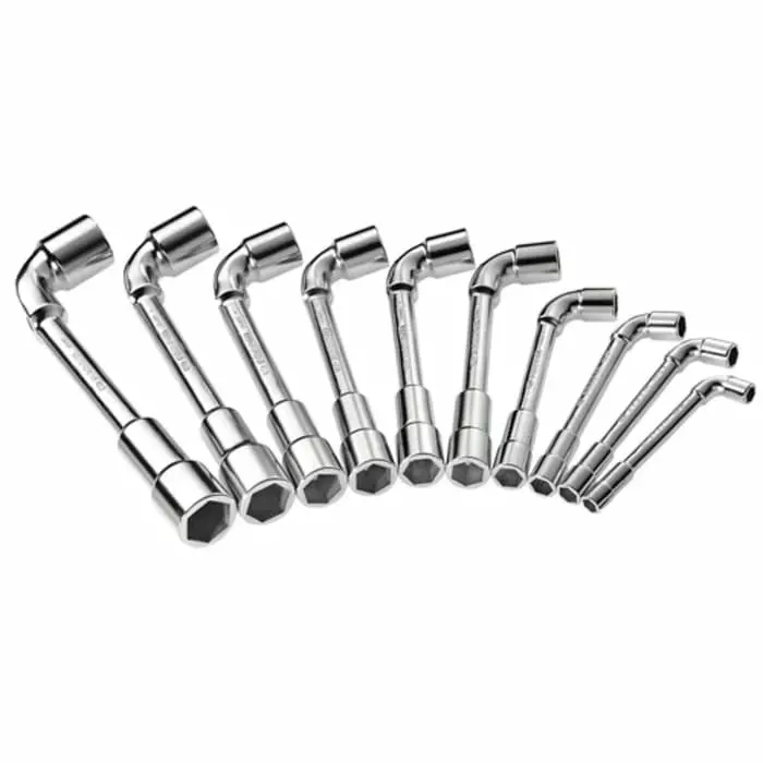 Facom Hex Tubular Box Spanner Set, 10 Pieces, 8 - 19 mm Tip, 75.JN10