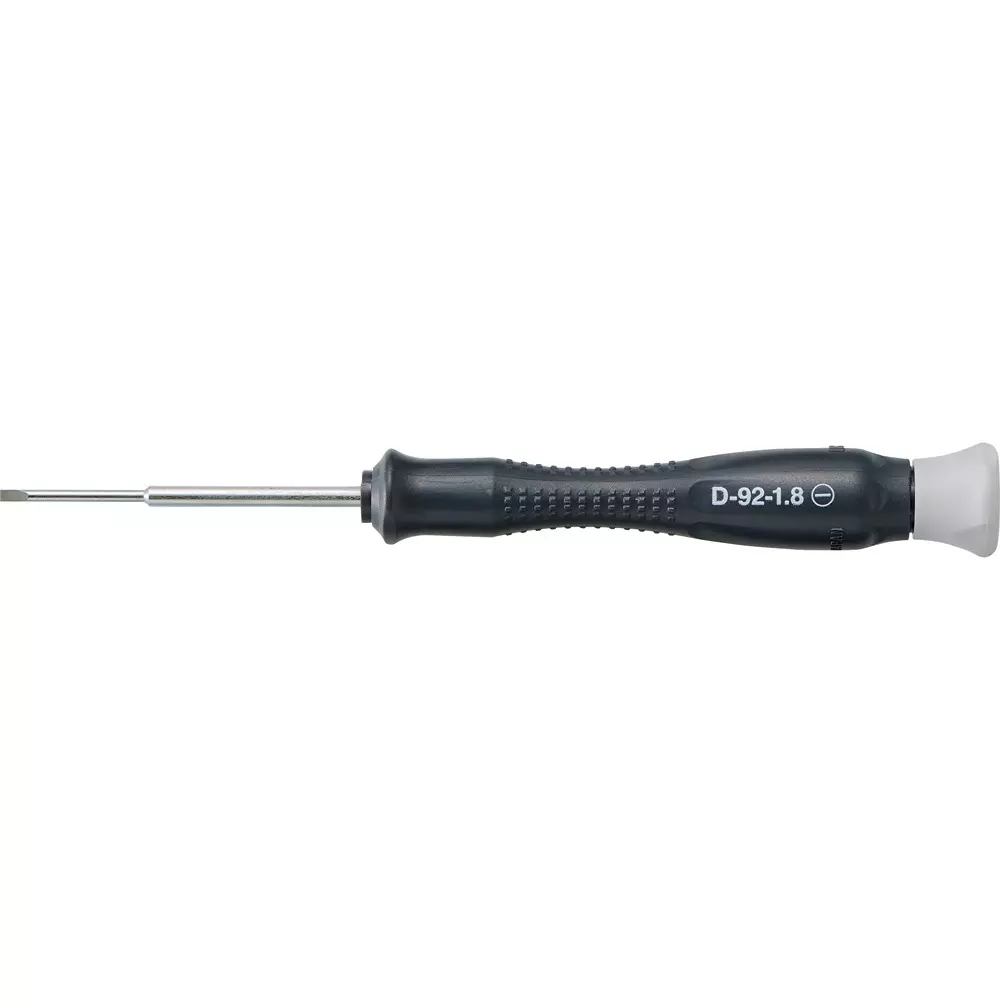 HOZAN Esd Precision Screwdriver Φ mm Shank Dia 1.8x0.3 mm Tip Size, D-92-1.8