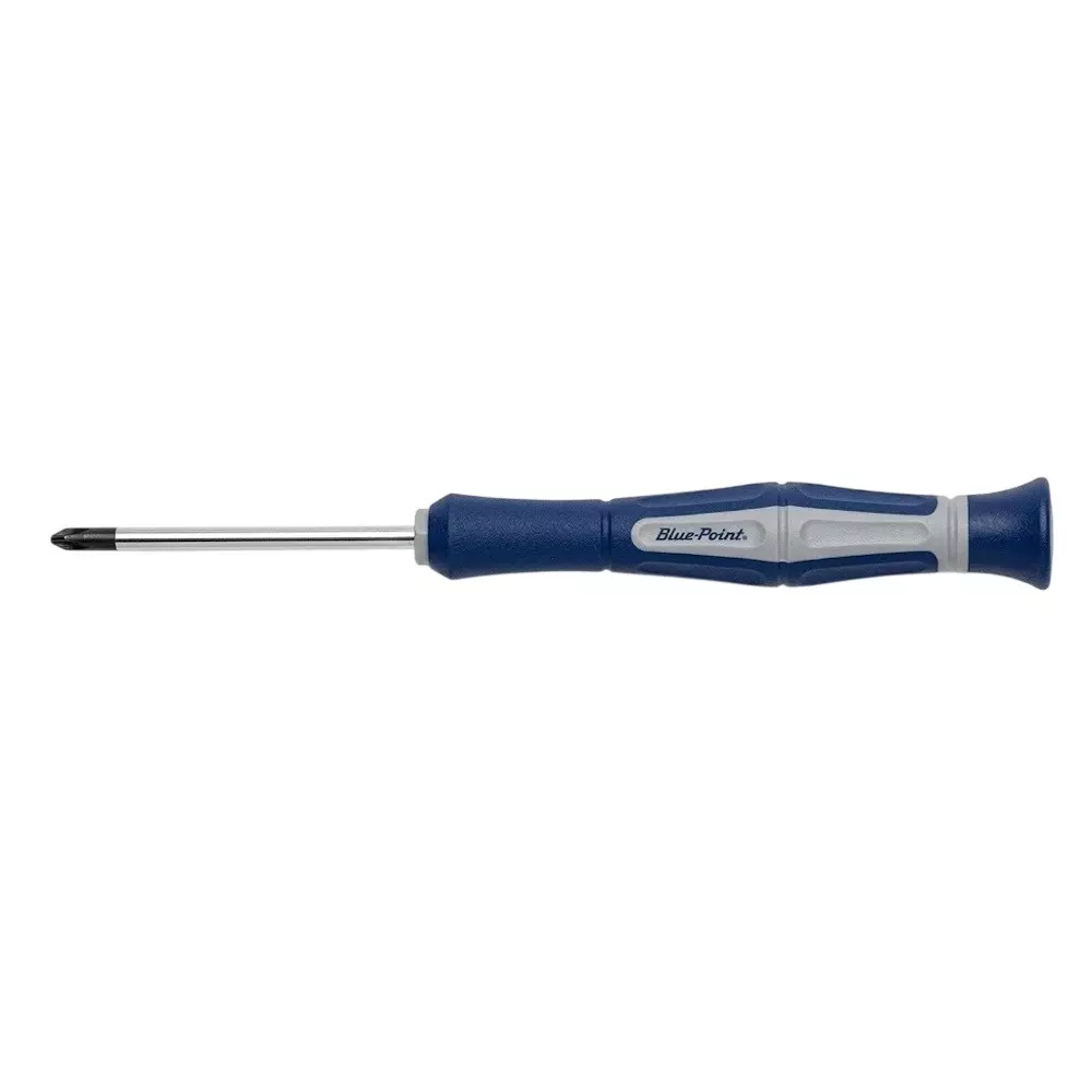 Blue-Point Precision Phillips Screwdriver with Spinning, Oil Resistant Bi-Material Handle, PH000 Tip Size and 145 mm Overall Length, BSGPDM50PH000