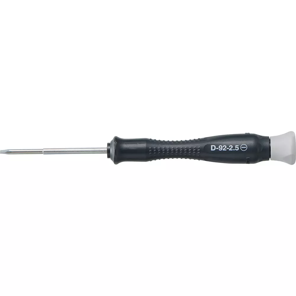 HOZAN Esd Precision Screwdriver Φ mm Shank Dia 2.5x0.35 mm Tip Size, D-92-2.5
