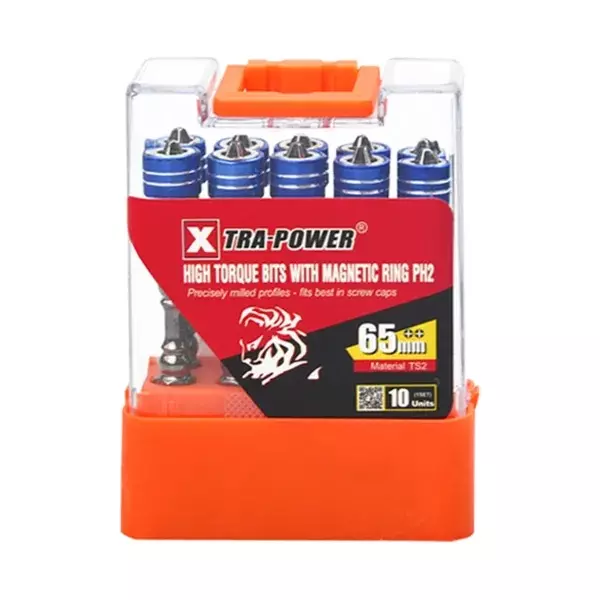 xtra-power-65-mm-ph2-high-torque-bits-with-magnetic-ring-set-of-10-pcs