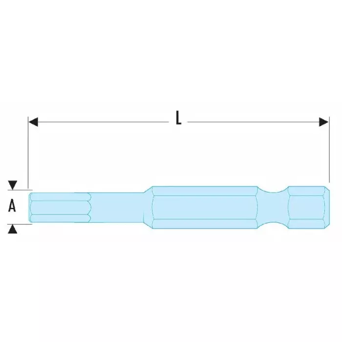 Facom Hexagon Screwdriver Bit, 4 mm Tip, EH.604