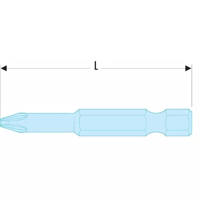 Facom Phillips Screwdriver Bit, PH2 Tip, EP.662