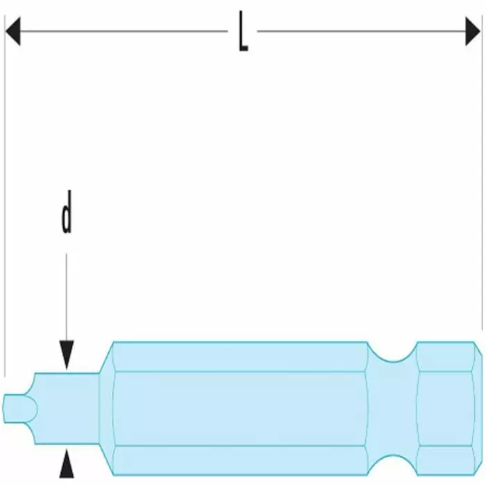 Facom Square Screwdriver Bit, 50.8 mm Tip, ECAR.602