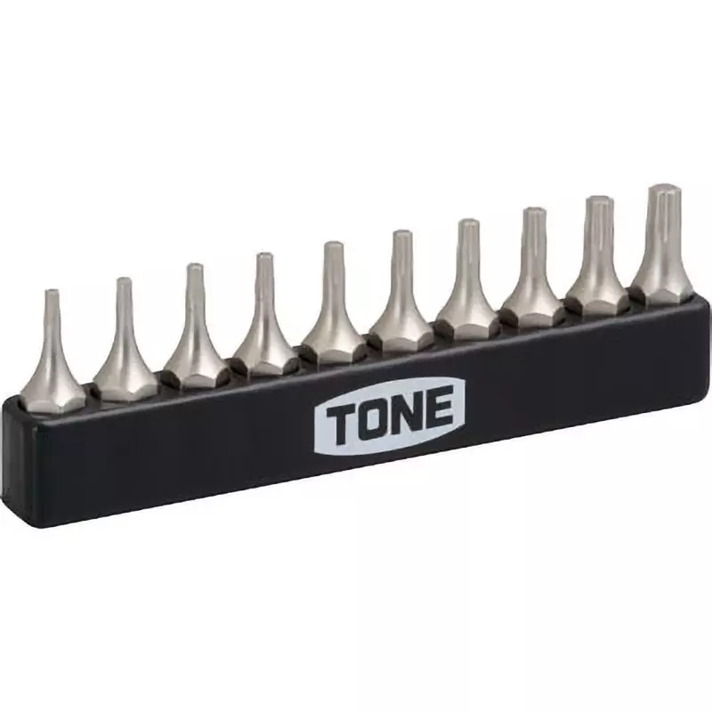 TONE Torxplus Bit Set One Head BT-6IP to BT-20IP (2 each for 6IP, 7IP, 8IP), BTIP10S (Set of 10 Pcs)
