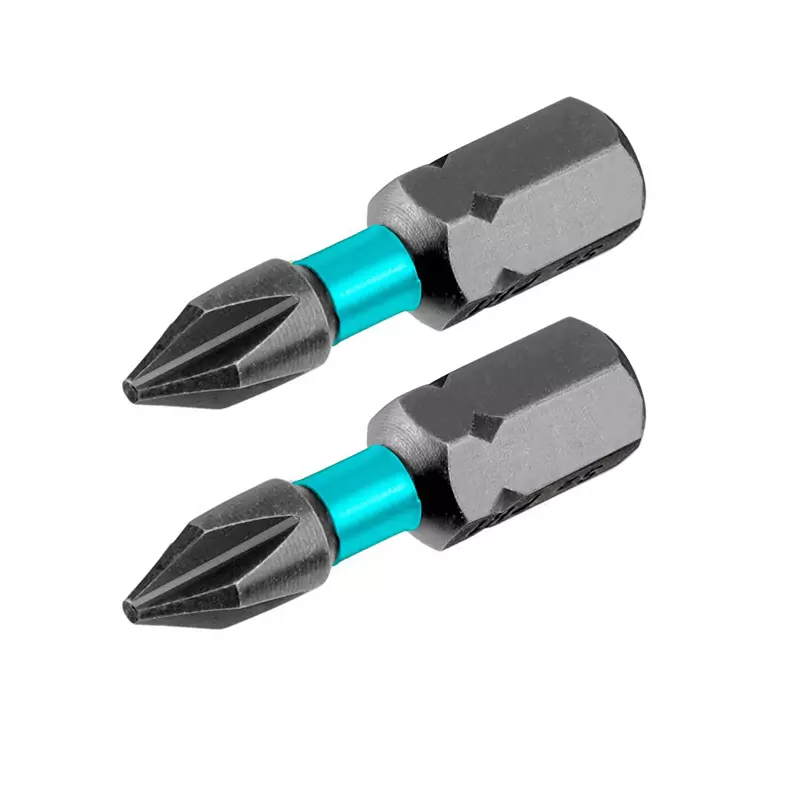 Total Impact Screwdriver Bits PH1 × 50 mm S2 Industrial Steel, TACIM71PH150 (Set of 2 Pcs)