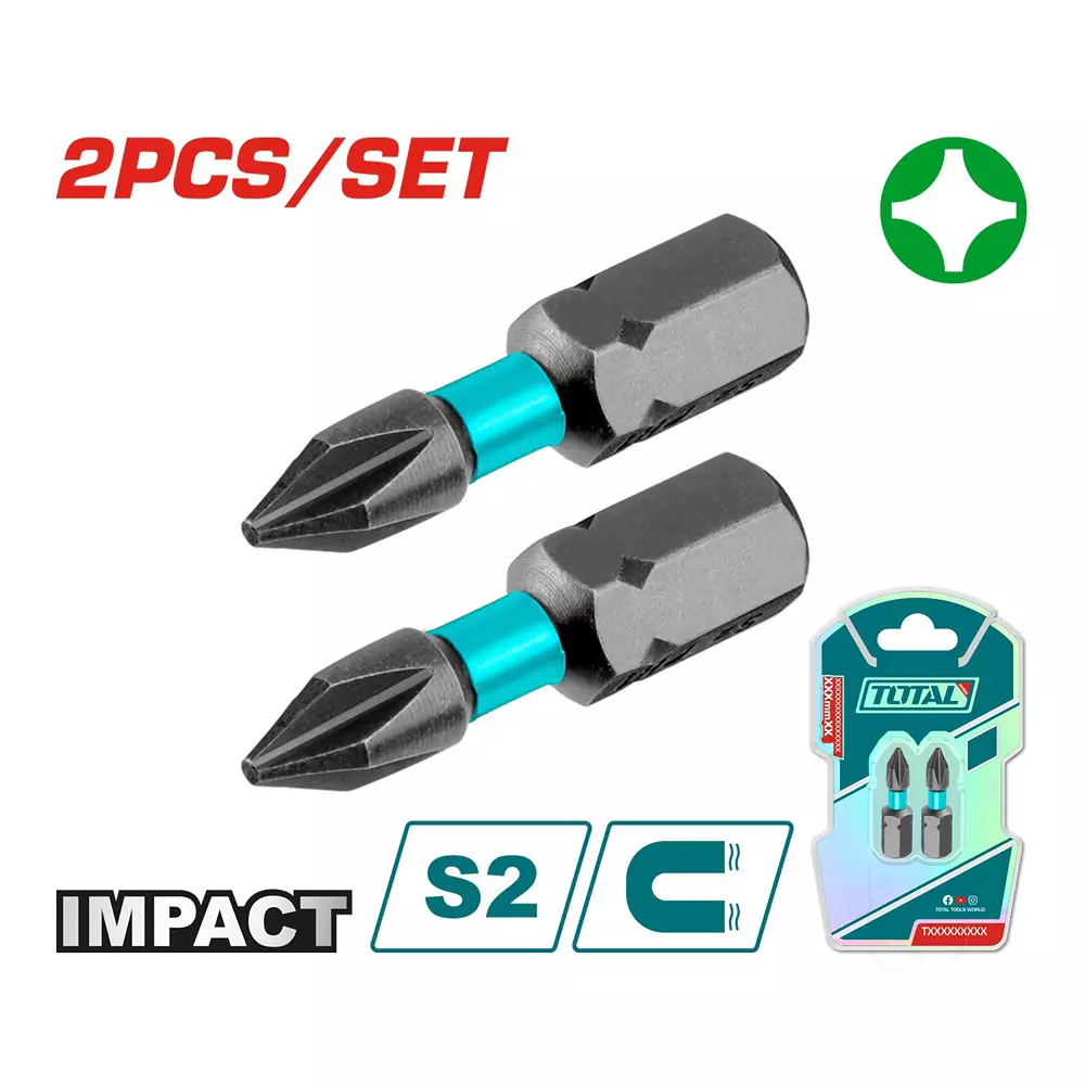 total-impact-screwdriver-bits-ph1-50-mm-s2-industrial-steel-tacim71ph150