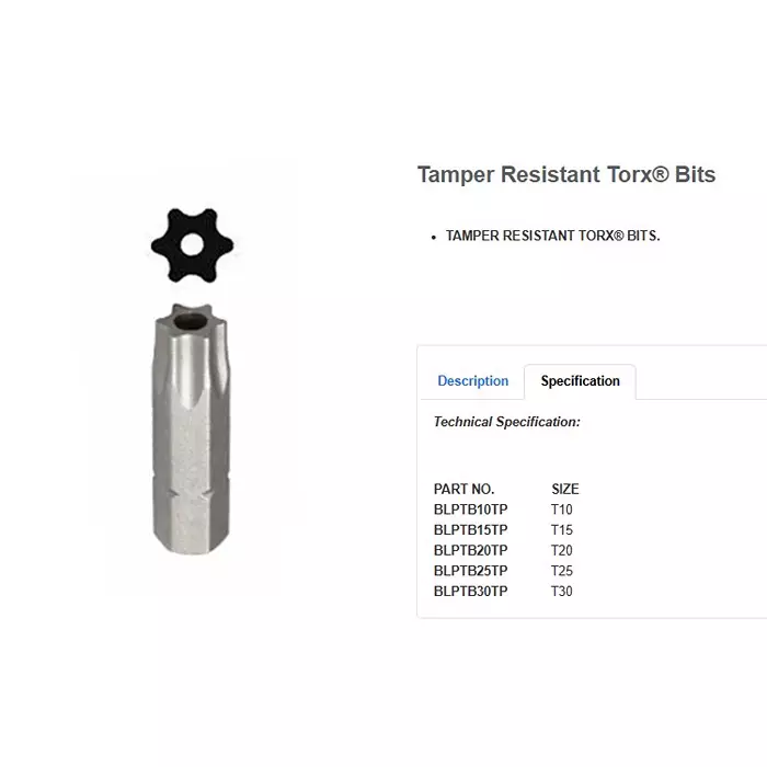 blue-point-tamper-resistant-torx-bit-chrome-finish-alloy-steel-body-and-t25-tip-size-blptb25tp