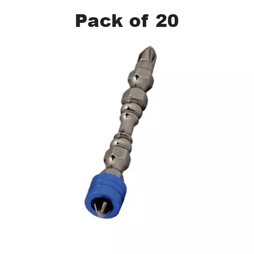 ADRAL Disco Bit with Ring Magnet 65 mm Steel Black & Blue for Industrial Use, RNG 65 (Pack of 20 Pcs)