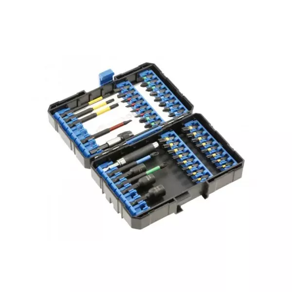 Hogert Technik 43 Pcs Impact Bit Set S2 Alloy Steel Body and 1/4 inch (6.35 mm) Handle Size, HT1S800