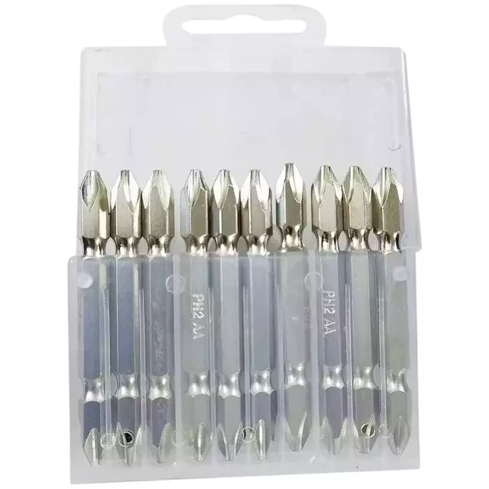 GENERIC Plus Plus (+)(+) PH2 Screwdriver Bit Set Stainless Steel for Home and Professional Use