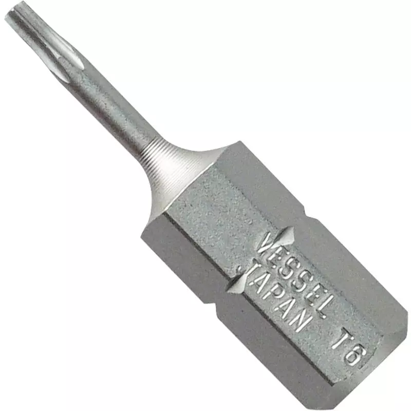 Vessel A4 Torx Bit 25.4 mm Overall Length Torx Tip, A4T6-25.4