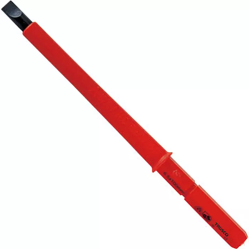 TRUSCO Insulated Screwdriver with Changeable Bit 220 mm Overall Length Minus Tip, TZDS-55