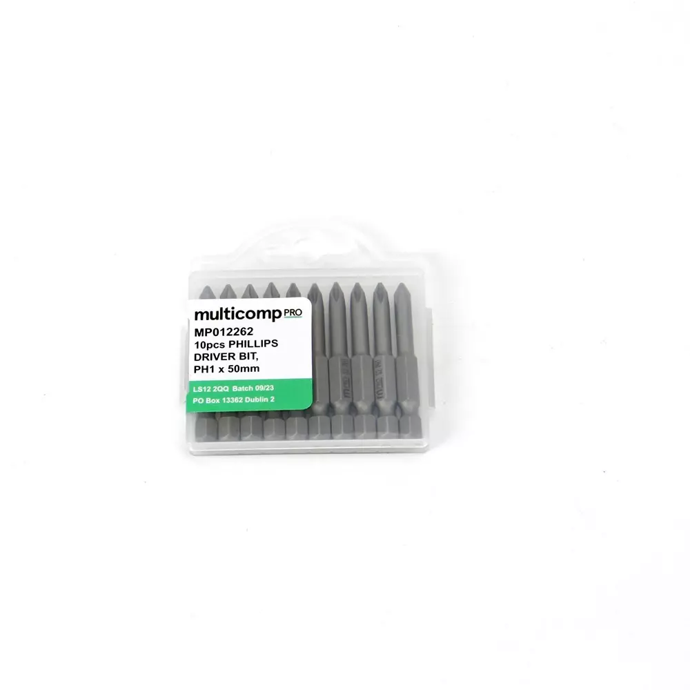 MULTICOMP PRO Phillips Driver Bit 10 Pieces of Philips Bits Kit Contents, MP012262 (Pack of 10)