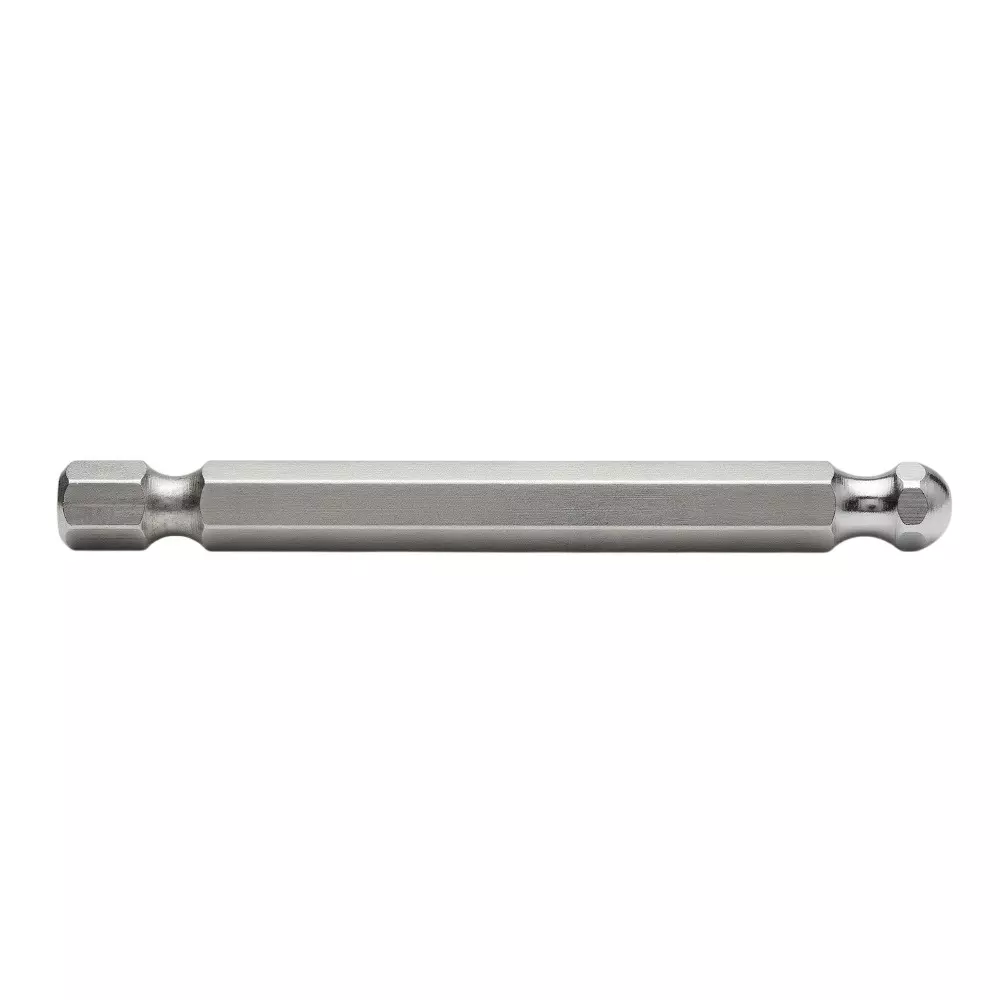 Inder Hex Screwdriver Bit Ball Type Silver Color Metal Body and Size 65 mm, 563B