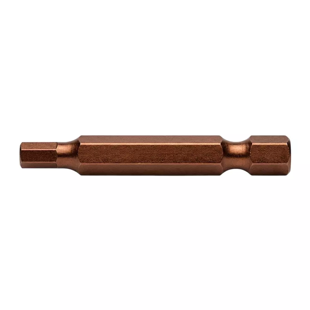 Inder 6.3 mm Hex Screwdriver Bit Allen Type Brown Color Metal Body and Size 65 mm, 562B