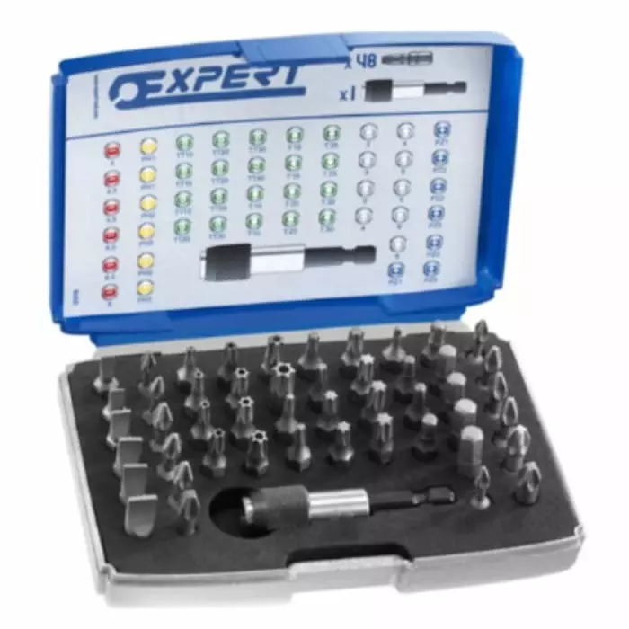 Facom Screwdriver Bit Set 25 Pieces, Hexagon, Phillips, Pozidriv, Resistorx, Slotted, Square, Torx, E131701