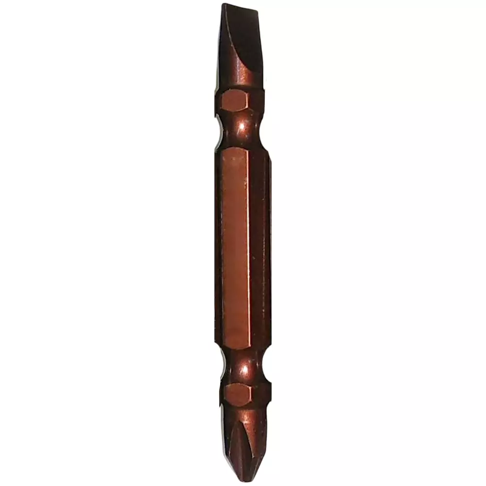 H9 Screwdriver Bit SL6-PH2 Hex Shank Double End S2 Taiwan Philips Brown (Pack of 10)