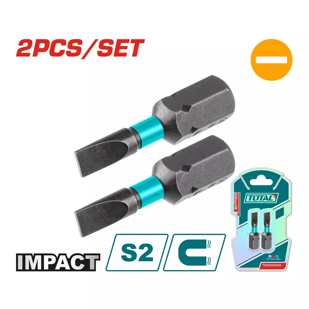 total-impact-screwdriver-bits-sl5-08-mm-25-mm-s2-industrial-steel-tacim71sl525
