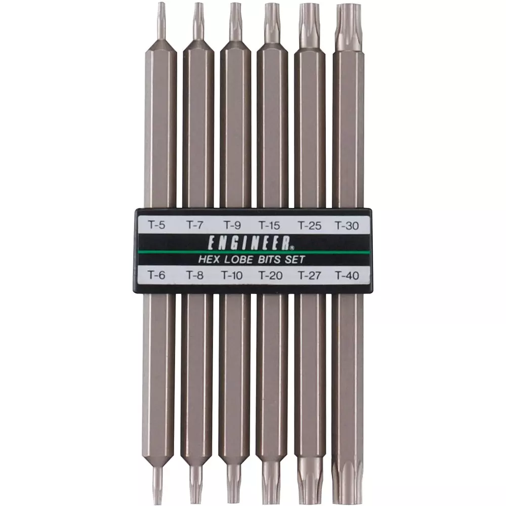 Engineer Bit Set 110 mm Overall Length, DR-15 (Pack of 6 Pcs)