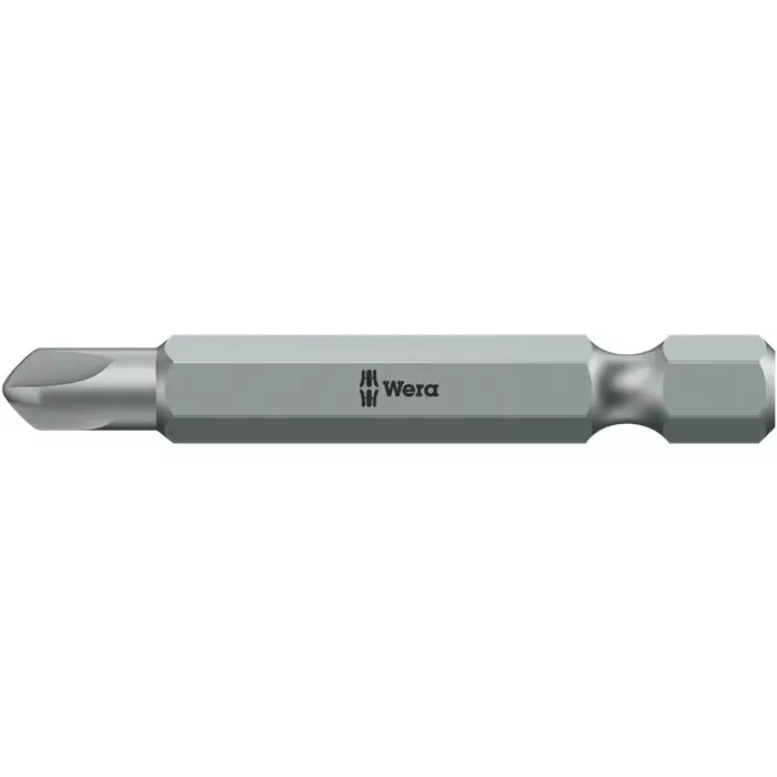 Wera Screwdriver Bit 1/4 Inch (6.35 mm) Drive Size 50 mm Blade Length Silver for Industrial Use, 05221110001