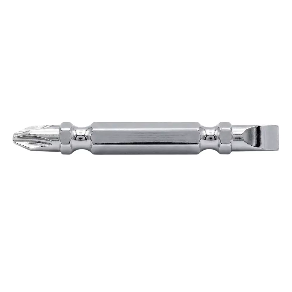 Inder 6.3 mm Hex Screwdriver Bit Double Side Silver Color Metal Body and Size PH2 x SL6 x 100 mm, 558O