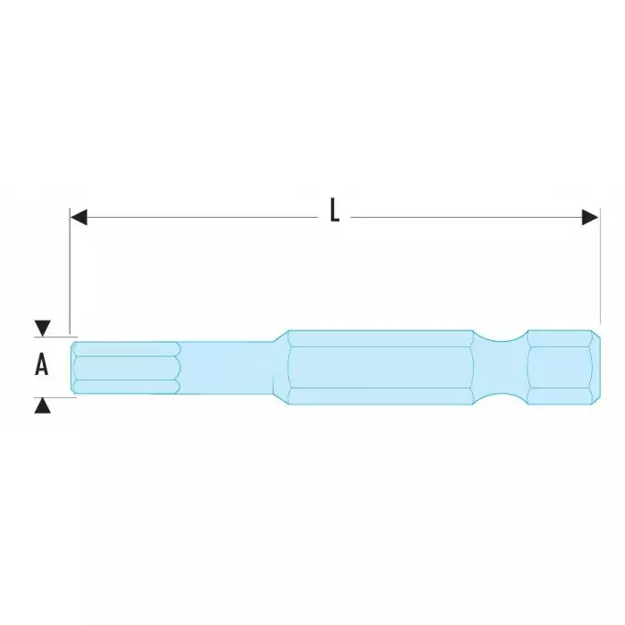 Facom Hexagon Screwdriver Bit, 3 mm Tip, EH.603