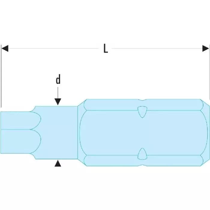Facom Pozidriv Screwdriver Bit, PZ1 Tip, END.201