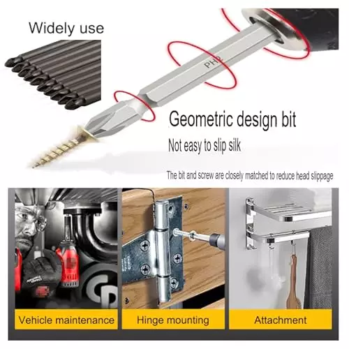 malfah-enterprises-ph2-screwdriver-head-drill-bits-10-cm-length-alloy-steel-silver-for-woodworking-electronics-use-ph2x90-pack-of-2-pcs