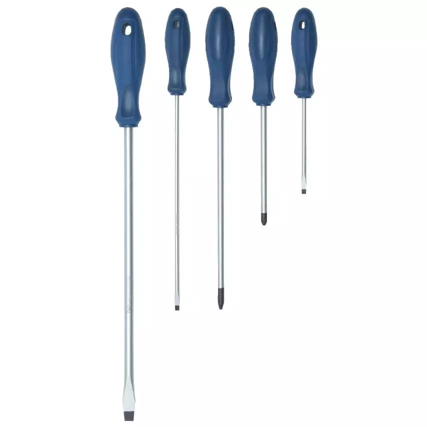 Senator Screwdriver Set 200, 75, 150, 100 mm Blade Length Phillips, Flared, Parallel Magnetized Tip SEN5729050K (Pack of 5)