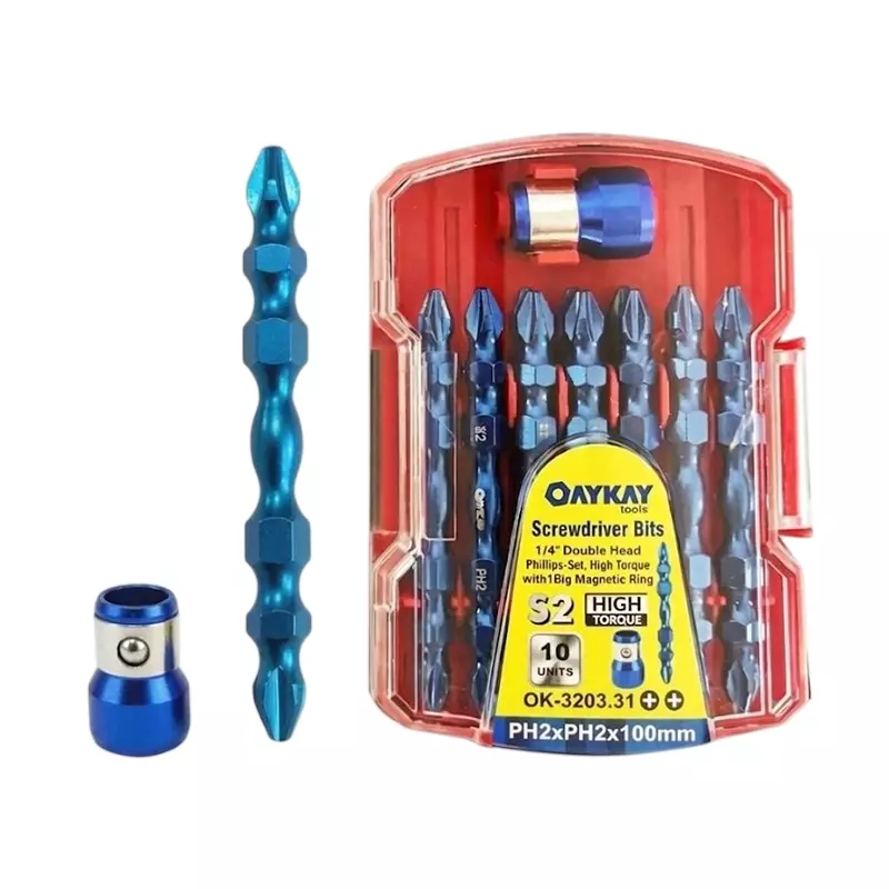 oaykay-10-pcs-each-screwdriver-bit-set-with-1-big-magnetic-ring-14-inch-635-mm-drive-and-ph2-x-ph2-x-100-mm--size-320331-pack-of-10