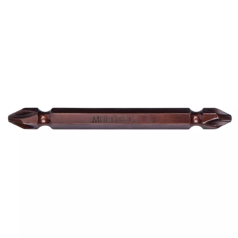 Multitech Hex Bit Double Ended 100 mm Length PH0 Head Size 5 mm Shank Size Brown