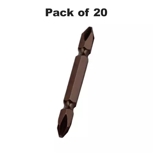 ADRAL Power Bit HD 50 mm Steel Copper Finish Brown for Industrial Use, PB50 (Pack of 20 Pcs)