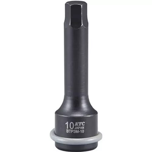 Ktc Semi-Long Hexagon Wrench Tip Shape 4 mm Size 9.5 mm Sq. Drive, BTP3M-04P