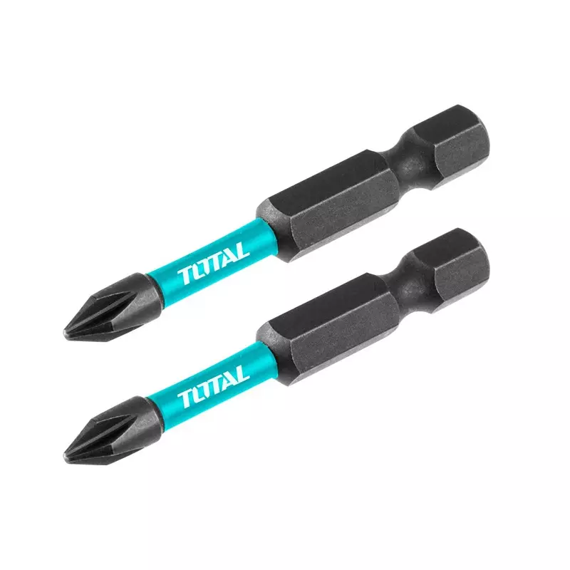 Total Impact Screwdriver Bits PH3 × 50 mm S2 Industrial Steel, TACIM71PH350 (Set of 2 Pcs)