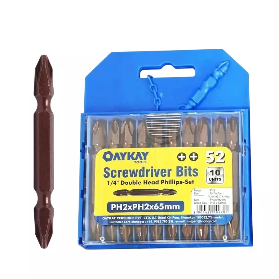 oaykay-10-pcs-each-screwdriver-bit-set-double-head-phillips-14-inch-635-mm-drive-and-ph2-x-ph2-x-65-mm--size-319735-pack-of-10